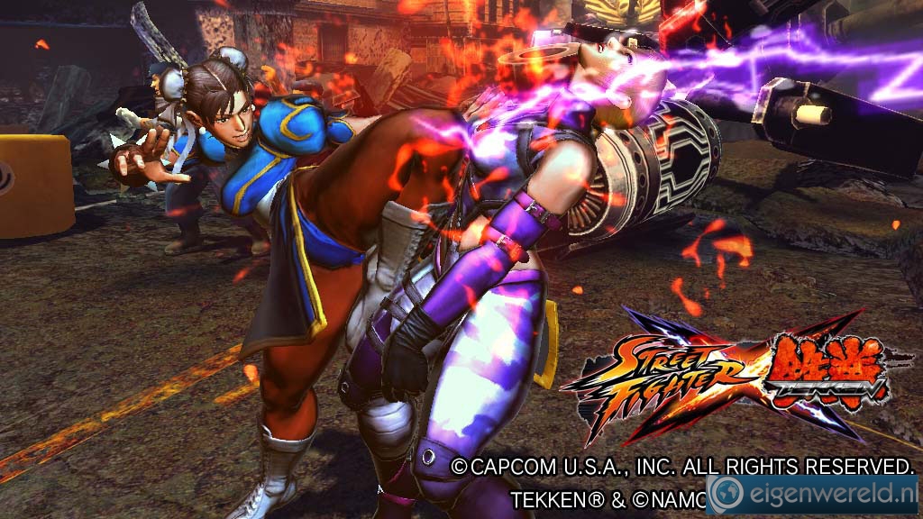 Screenshot van Tekken X Street Fighter